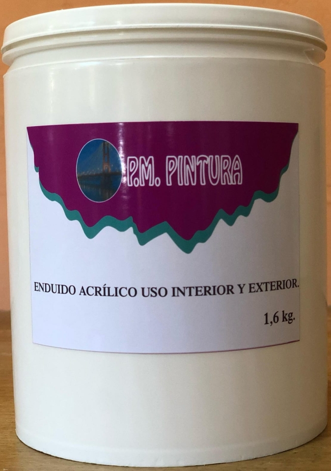 Enduido Acrílico. Interior y Exterior 1,6 kg/1 litro