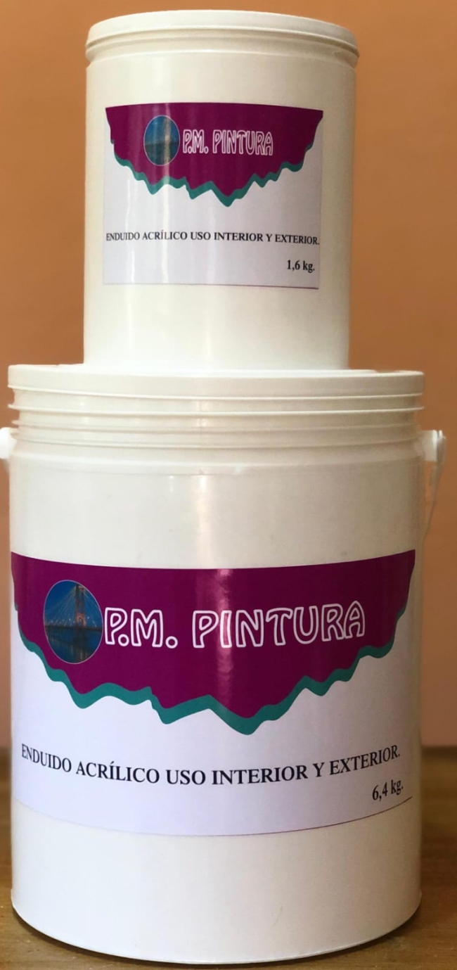 Enduido Acrílico. Interior y Exterior 1,6 kg/1 litro