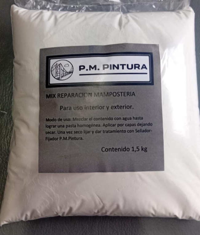 Mix de reparacion de paredes.